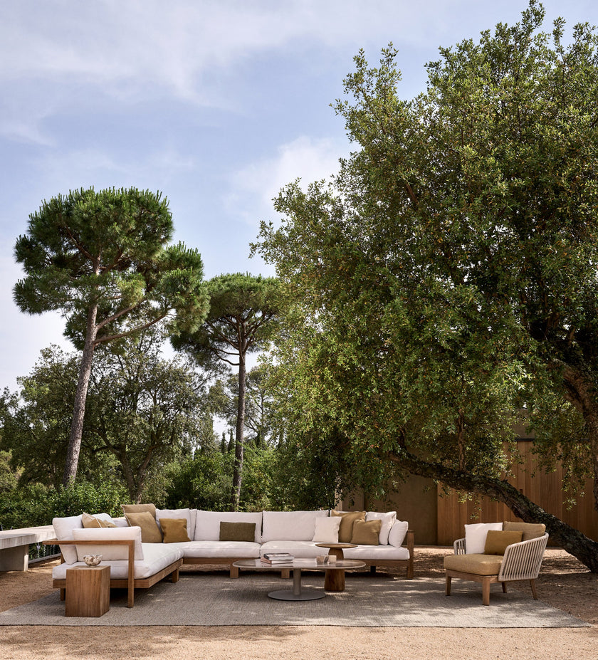 Roots sculptural solid teak side table by Tribù Studio | Casa Design Group