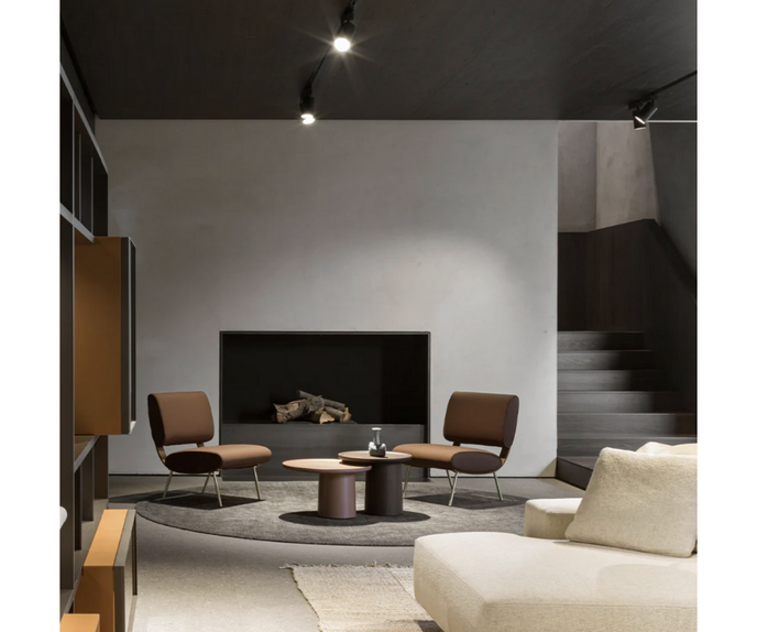 High End Round D.154.5 Lounge Chair brown by Molteni Quick Ship Casa Design Group