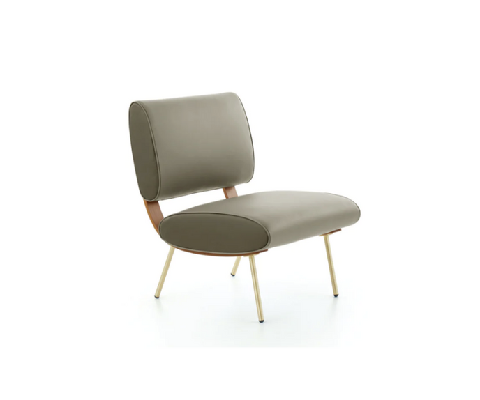 High End Round D.154.5 Lounge Chair brown by Molteni Quick Ship Casa Design Group
