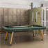 Modern billiard table by RS Barcelona in steel and iroko wood Casa Design Group