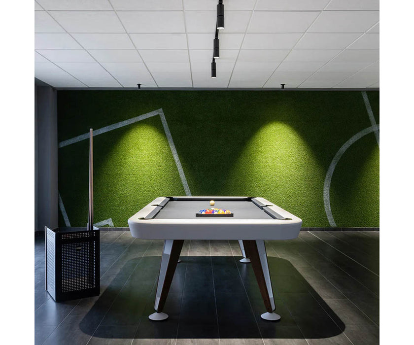 Modern billiard table by RS Barcelona in steel and iroko wood Casa Design Group