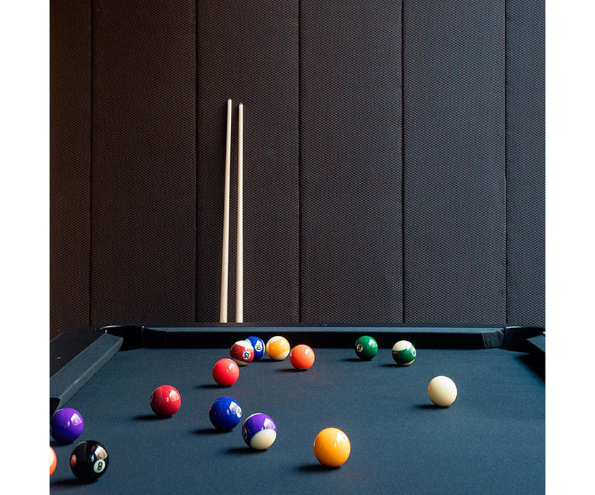 Modern billiard table by RS Barcelona in steel and iroko wood Casa Design Group