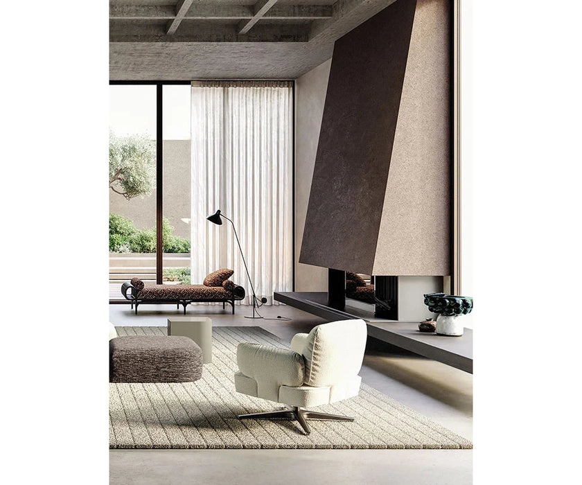 Frigerio Ruben Rug with sculpted pile texture in wool and bamboo for contemporary interiors Casa Design Group