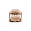 Ruby Lounge Chair with exposed ashwood frame, curved armrests and generously upholstered cushions by Cattelan Italia | Casa Design Group