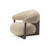 Ruby Lounge Chair with exposed ashwood frame, curved armrests and generously upholstered cushions by Cattelan Italia | Casa Design Group