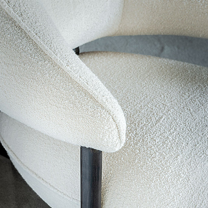 Ruby Lounge Chair with exposed ashwood frame, curved armrests and generously upholstered cushions by Cattelan Italia | Casa Design Group