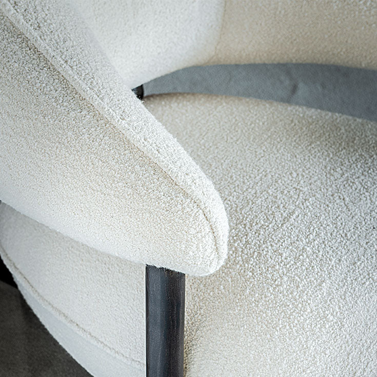 Ruby Lounge Chair with exposed ashwood frame, curved armrests and generously upholstered cushions by Cattelan Italia | Casa Design Group