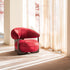 Ruby Lounge Chair with exposed ashwood frame, curved armrests and generously upholstered cushions by Cattelan Italia | Casa Design Group