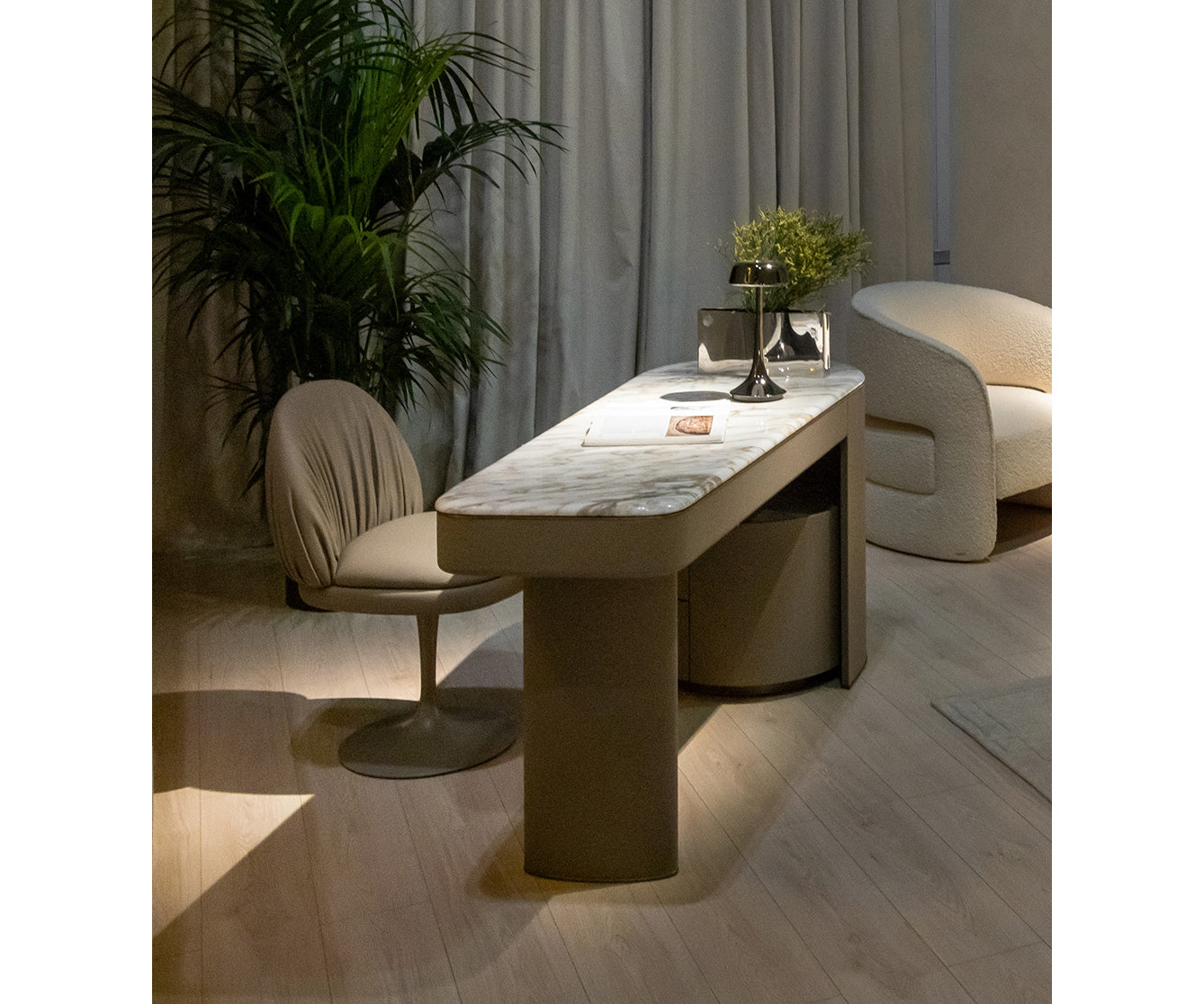 Luxury Rugiano Emily Desk with Marble Top Casa Design Group