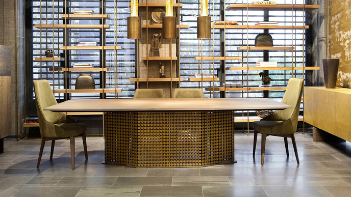 High End S-Penny Dining Table by Henge Casa Design Group