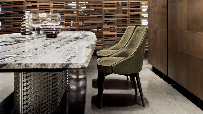 High End S-Penny Dining Table by Henge Casa Design Group