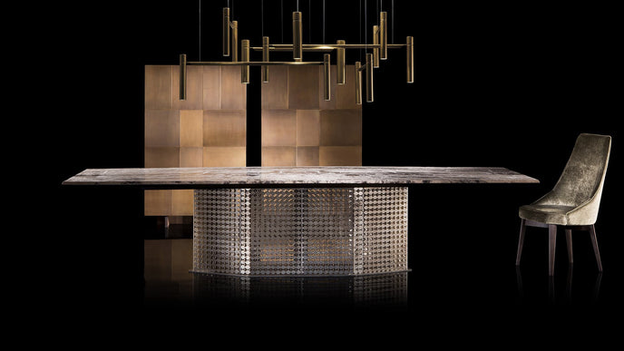 High End S-Penny Dining Table by Henge Casa Design Group