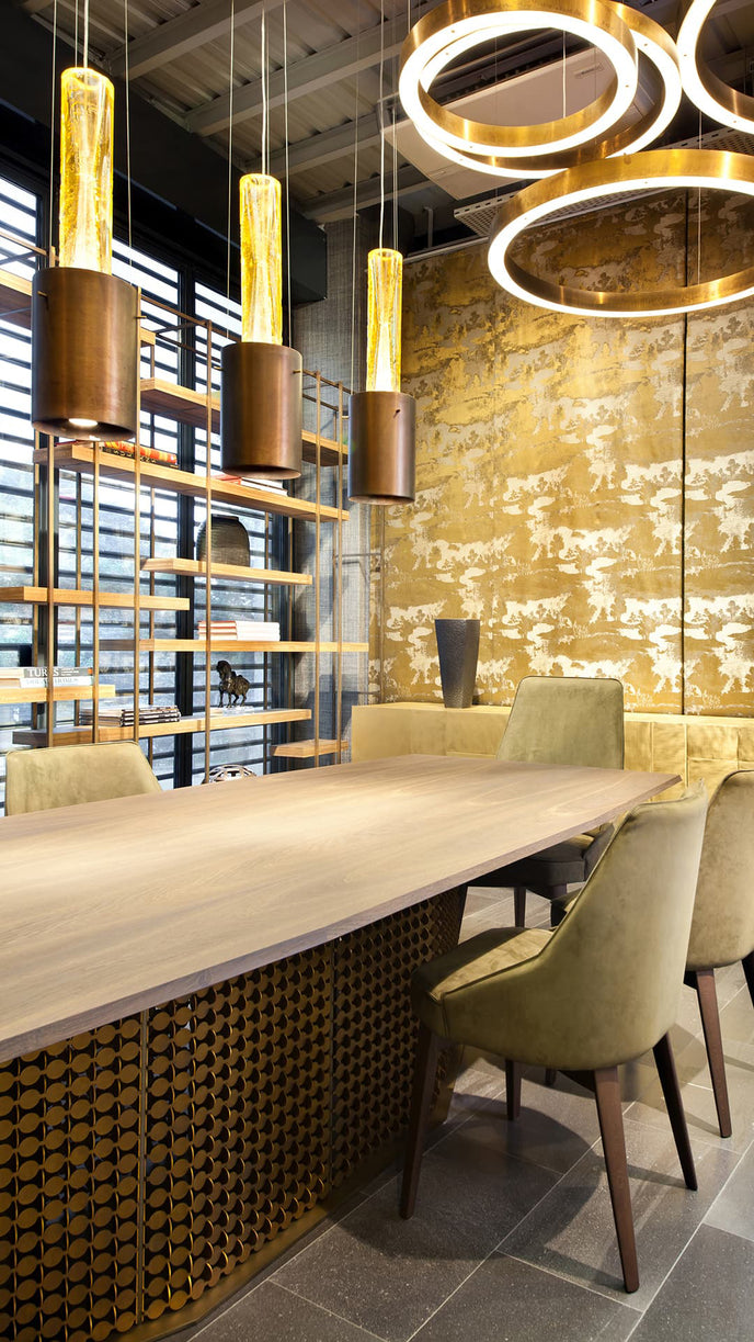 High End S-Penny Dining Table by Henge Casa Design Group