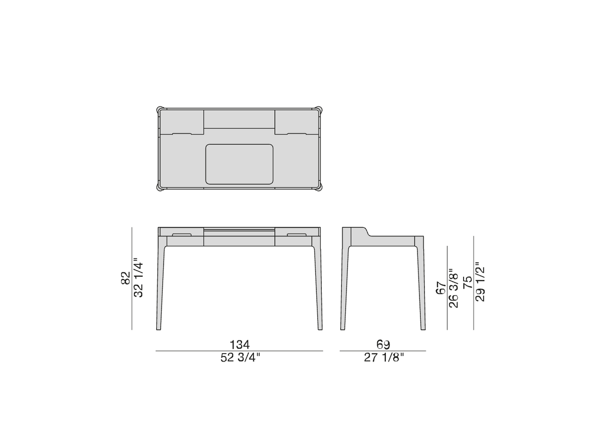 High End Saffo Desk by Porada Casa Design Group