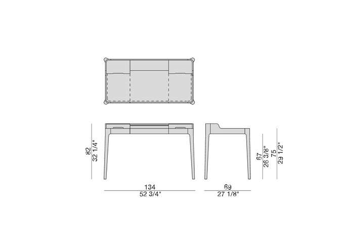 High End Saffo Desk by Porada Casa Design Group