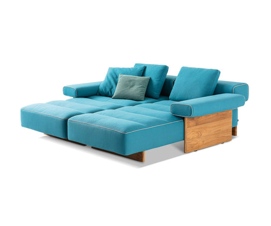 High-End Sail Out Outdoor Double Chaise Lounger by Cassina with soft modular forms – Casa Design Group