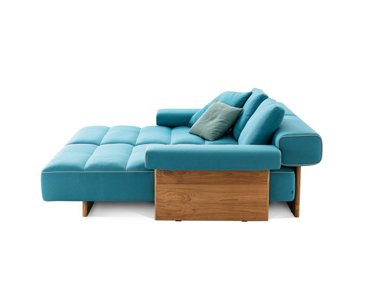 High-End Sail Out Outdoor Double Chaise Lounger by Cassina with soft modular forms – Casa Design Group