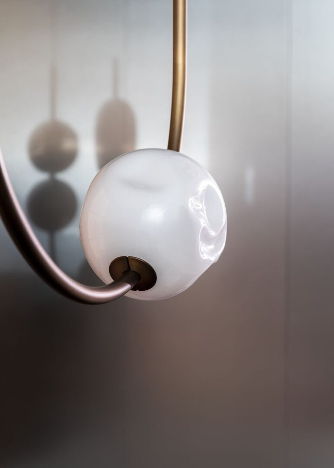 Satellite Pendant Light in Murano Glass and Burnished Metal by Studiopepe for Baxter | Casa Design Group