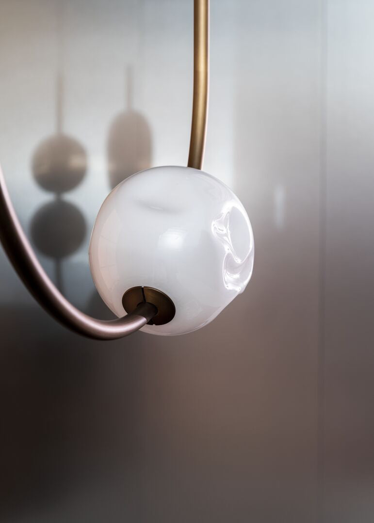 Satellite Pendant Light in Murano Glass and Burnished Metal by Studiopepe for Baxter | Casa Design Group