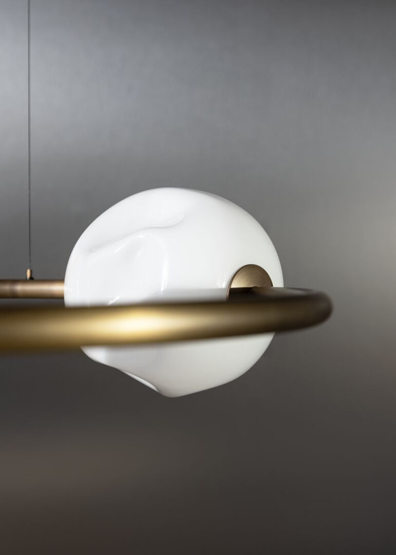 Satellite Pendant Light in Murano Glass and Burnished Metal by Studiopepe for Baxter | Casa Design Group