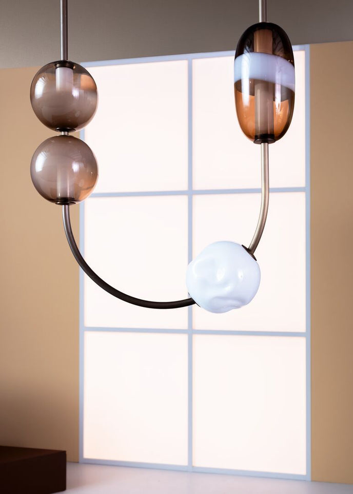 Satellite Pendant Light in Murano Glass and Burnished Metal by Studiopepe for Baxter | Casa Design Group