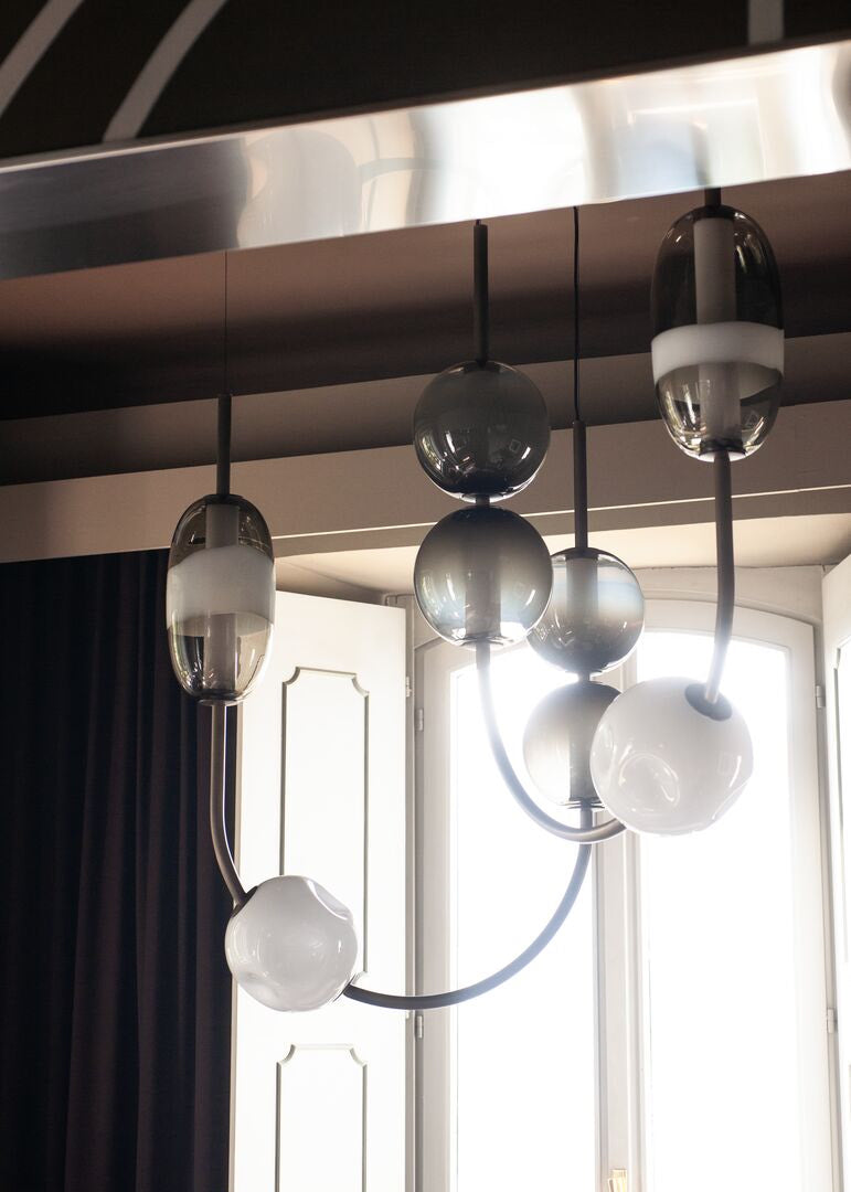 Satellite Pendant Light in Murano Glass and Burnished Metal by Studiopepe for Baxter | Casa Design Group