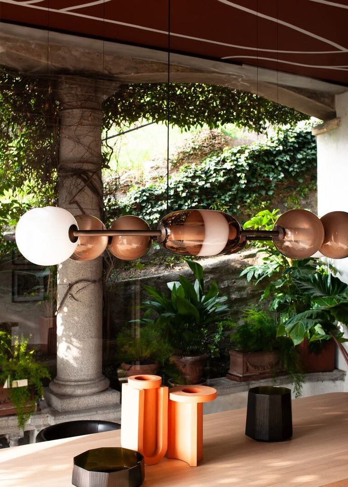 Satellite Pendant Light in Murano Glass and Burnished Metal by Studiopepe for Baxter | Casa Design Group