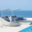 Luxury Savannah Daybed with Kingston Side Table by Cane-line outdoor furniture set – Casa Design Group