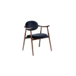 Scapula Dining Chair with sculpted solid wood frame, curved backrest and upholstered seat by Ceccotti Collezioni | Casa Design Group