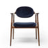 Scapula Dining Chair with sculpted solid wood frame, curved backrest and upholstered seat by Ceccotti Collezioni | Casa Design Group
