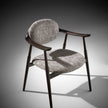 Scapula Dining Chair with sculpted solid wood frame, curved backrest and upholstered seat by Ceccotti Collezioni | Casa Design Group