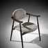 Scapula Dining Chair with sculpted solid wood frame, curved backrest and upholstered seat by Ceccotti Collezioni | Casa Design Group