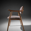 Scapula Dining Chair with sculpted solid wood frame, curved backrest and upholstered seat by Ceccotti Collezioni | Casa Design Group