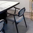 Scapula Dining Chair with sculpted solid wood frame, curved backrest and upholstered seat by Ceccotti Collezioni | Casa Design Group