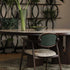 Scapula Dining Chair with sculpted solid wood frame, curved backrest and upholstered seat by Ceccotti Collezioni | Casa Design Group