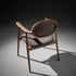 Scapula Dining Chair with sculpted solid wood frame, curved backrest and upholstered seat by Ceccotti Collezioni | Casa Design Group
