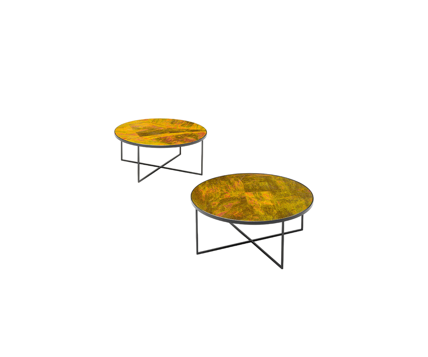 Modern Sciara Round Lava Stone Outdoor Coffee Table by Paola Lenti Casa Design Group
