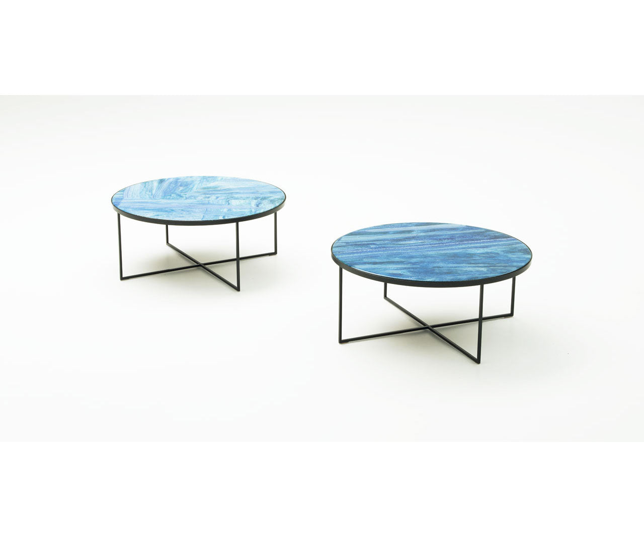 Modern Sciara Round Lava Stone Outdoor Coffee Table by Paola Lenti Casa Design Group