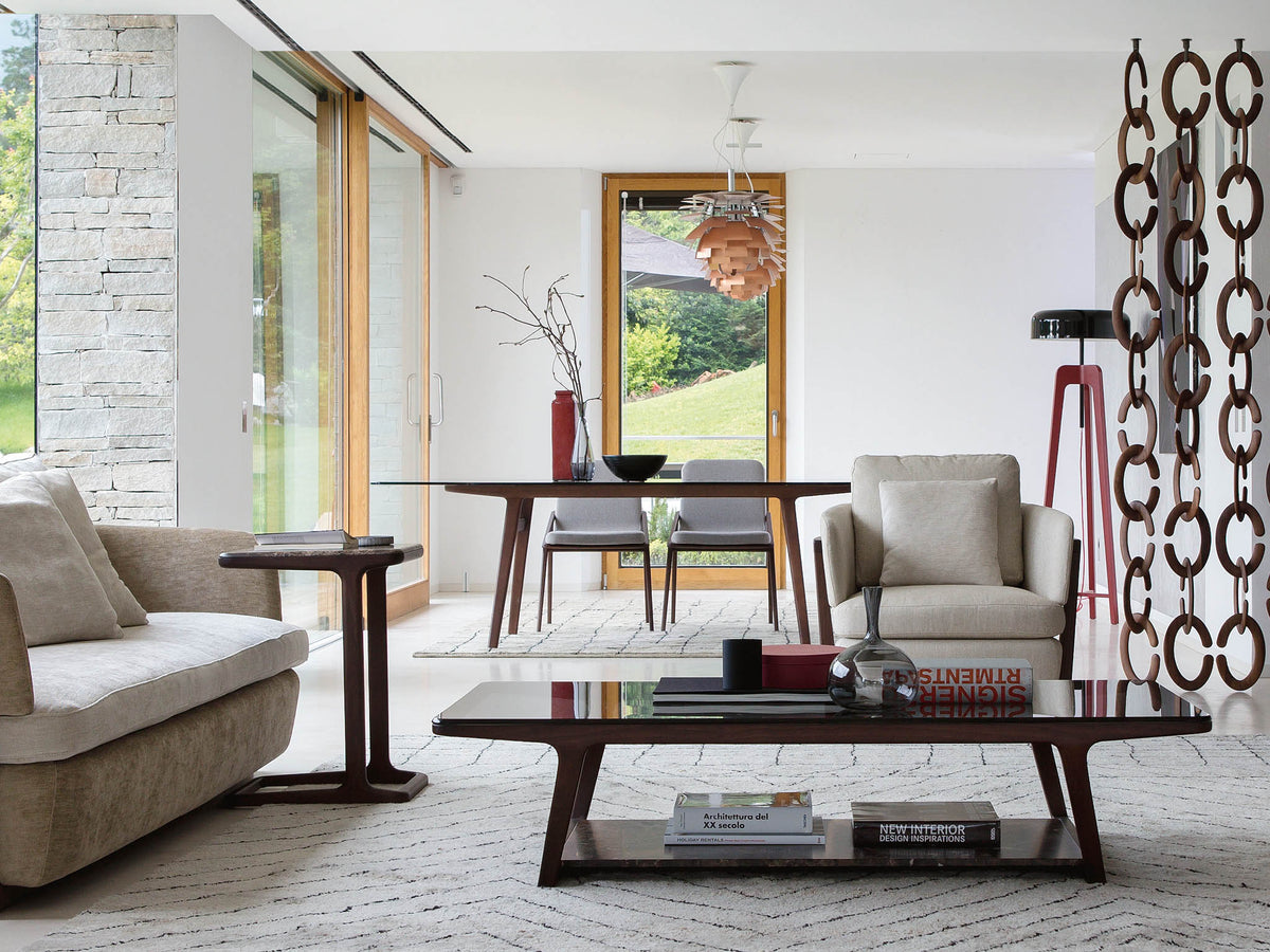 High End Script Coffee Table by Porada Casa Design Group