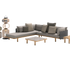 Luxury Sealine Sectional with Chaise by Dedon in teak and woven fiber – Casa Design Group