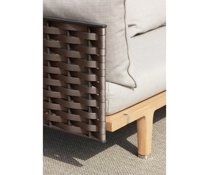 Luxury Sealine Sectional with Chaise by Dedon in teak and woven fiber – Casa Design Group