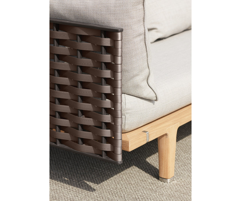 Luxury Sealine Sectional with Chaise by Dedon in teak and woven fiber – Casa Design Group