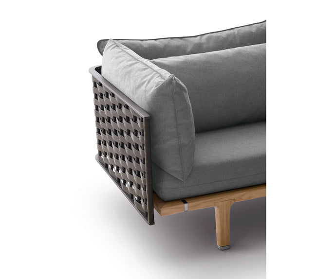 Luxury Sealine Sectional with Chaise by Dedon in teak and woven fiber – Casa Design Group