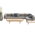 Dedon Sealine Sectional outdoor teak and fiber sofa with cushions – Casa Design Group