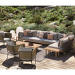 Dedon Sealine Sectional outdoor teak and fiber sofa with cushions – Casa Design Group