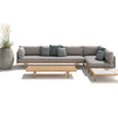 Dedon Sealine Sectional outdoor teak and fiber sofa with cushions – Casa Design Group