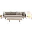 Luxury Sealine Sofa by Dedon with teak frame and fiber backrest – Casa Design Group