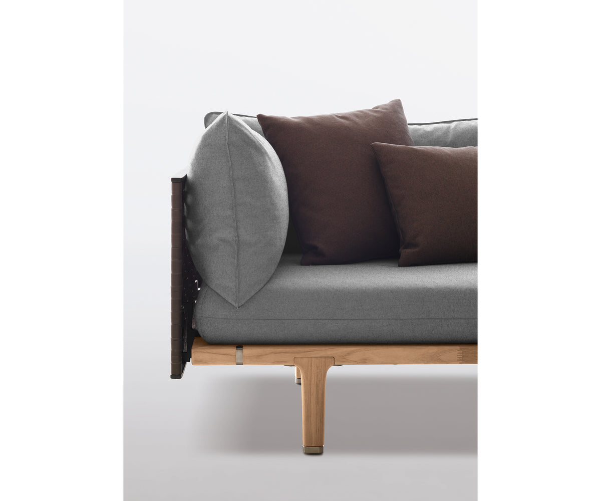 Luxury Sealine Sofa by Dedon with teak frame and fiber backrest – Casa Design Group