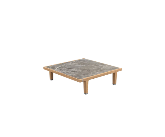 Luxury outdoor teak square coffee table by Dedon – Sealine collection, Casa Design Group