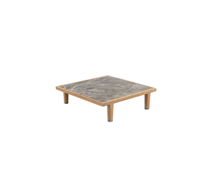 Luxury outdoor teak square coffee table by Dedon – Sealine collection, Casa Design Group